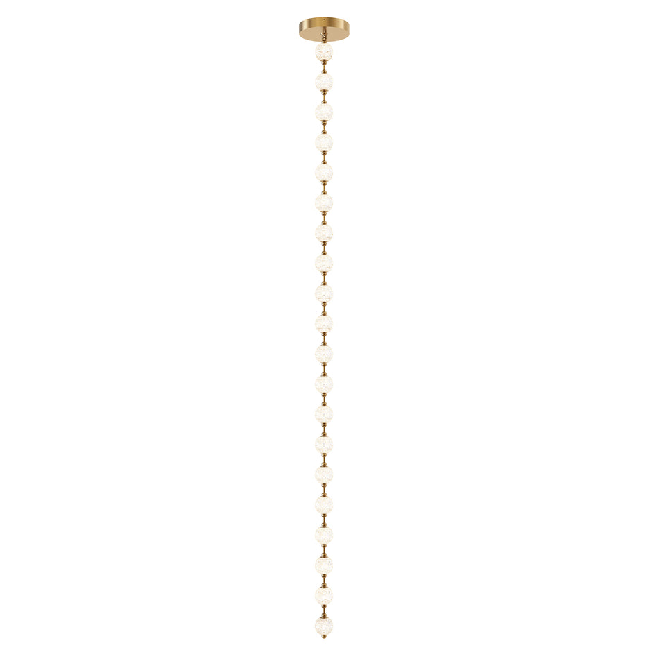 Marni 12-ft Natural Brass LED Pendant by ALORA