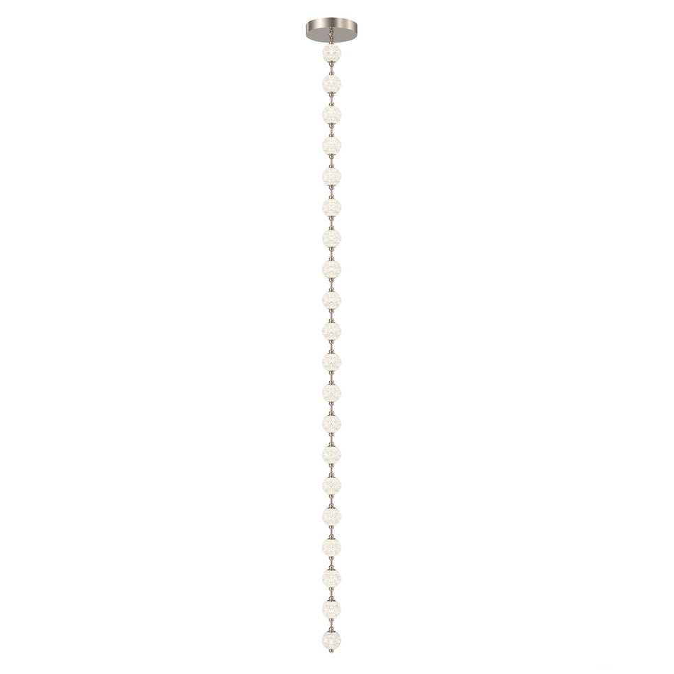 Marni 12-ft Polished Nickel LED Pendant by ALORA