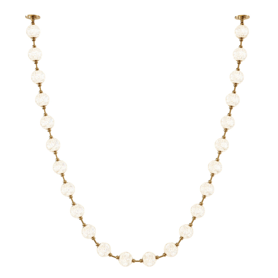 Marni 14-ft Natural Brass LED Pendant