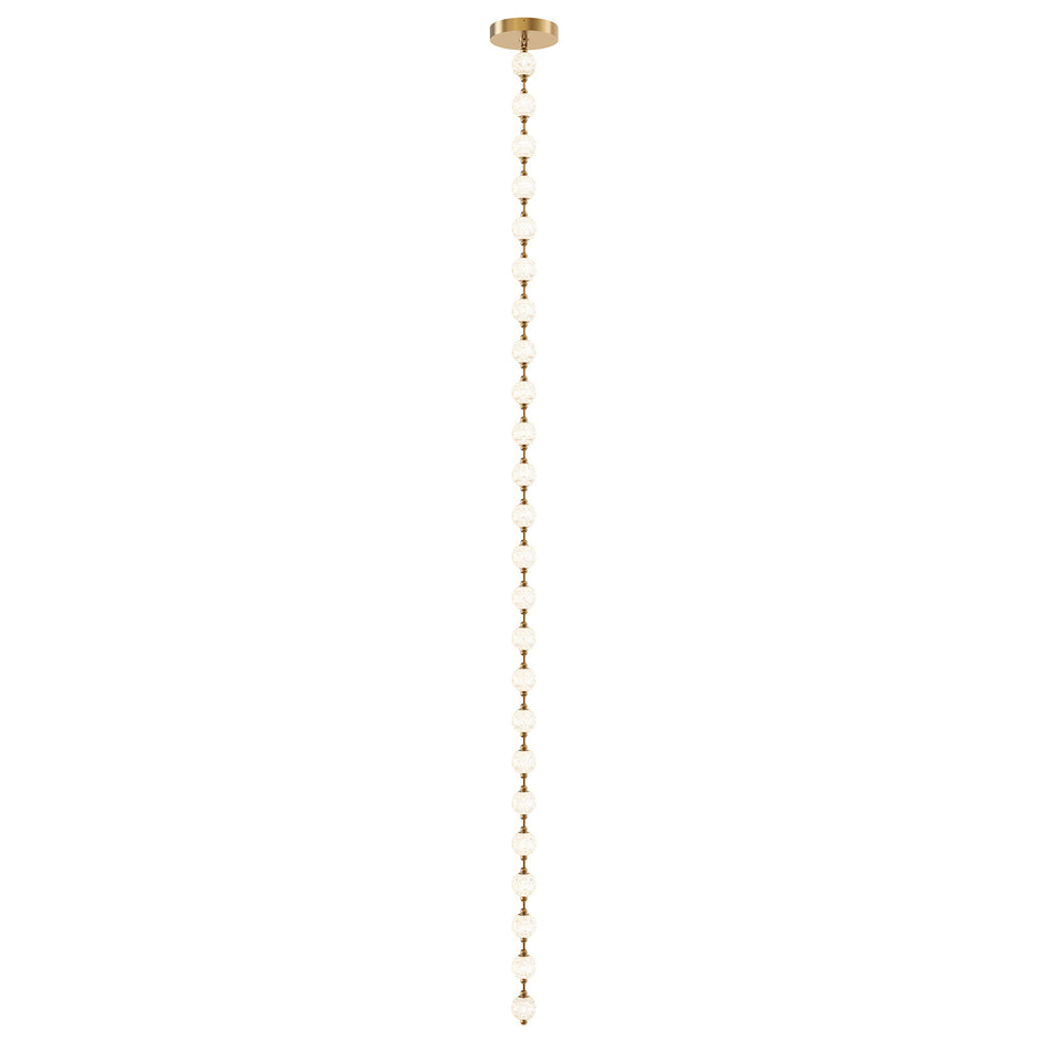 Marni 14-ft Natural Brass LED Pendant by ALORA