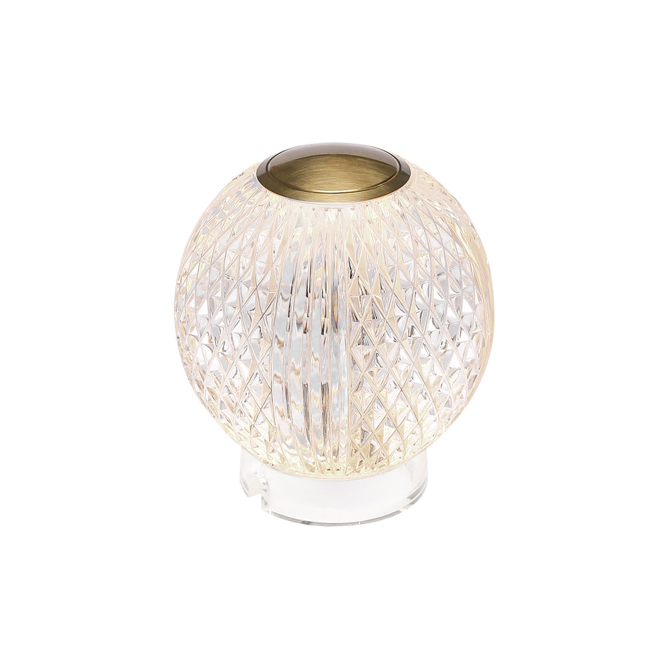 Marni 3-in Natural Brass LED Table Lamp