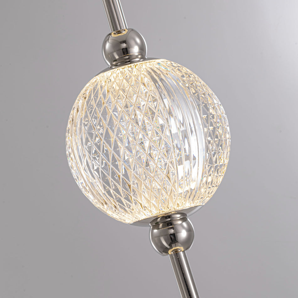 Marni 38-in Polished Nickel LED Wall Vanity by ALORA