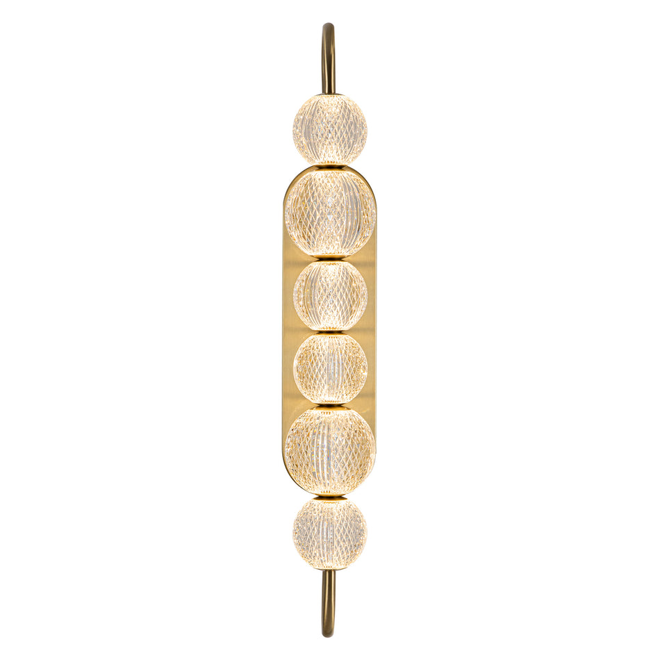Marni 28-in Natural Brass LED Wall/Vanity by ALORA