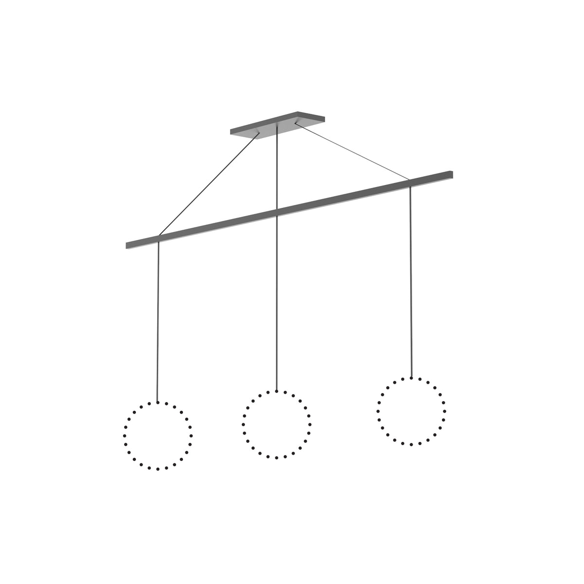 Marquee Graphite Linear Pendant Canopy System by KUZCO