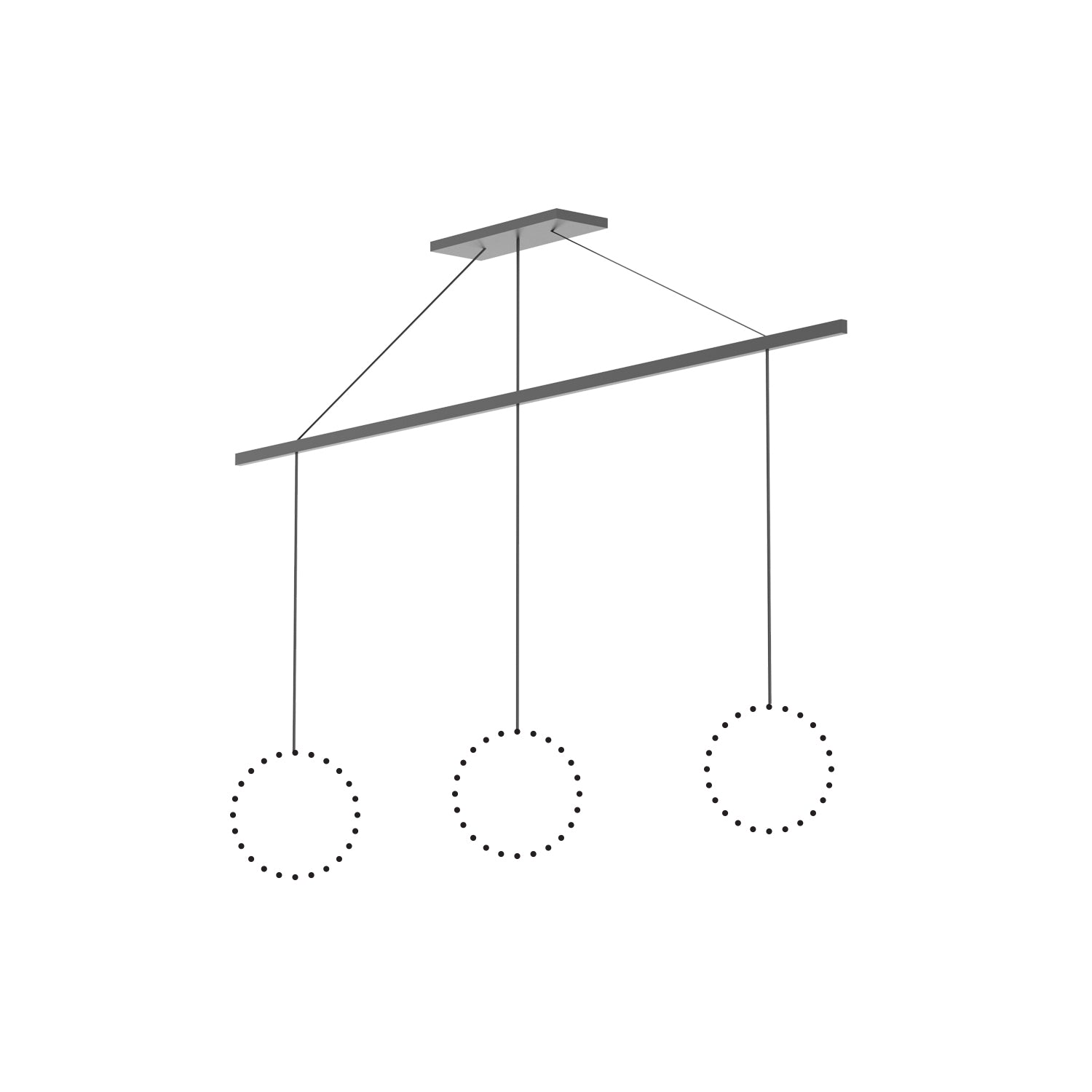 Marquee Graphite Linear Pendant Canopy System by KUZCO
