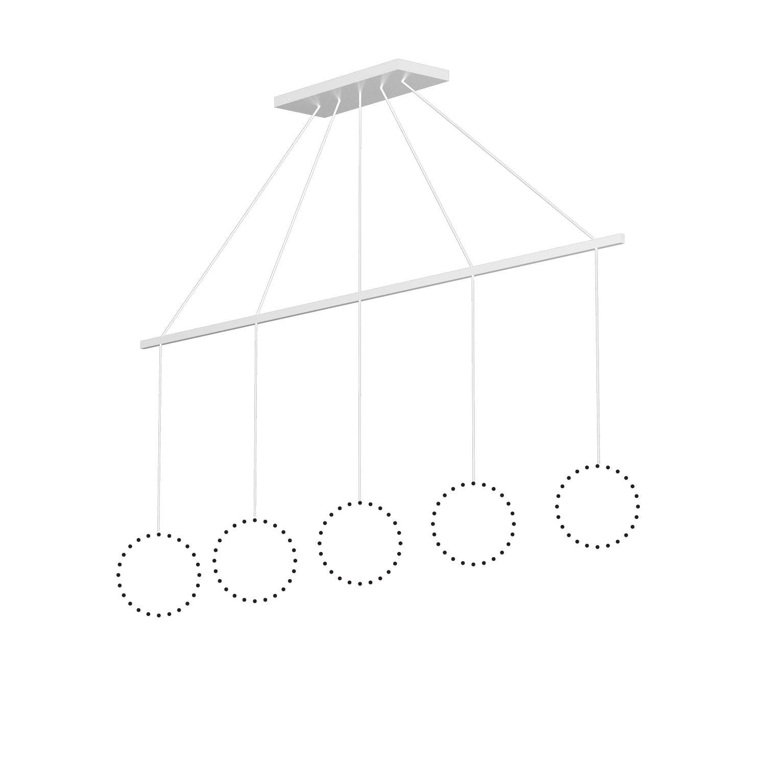 Marquee White Linear Pendant Canopy System by KUZCO