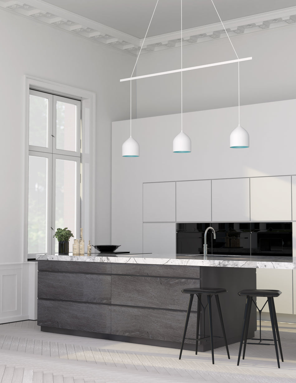 Marquee White Linear Pendant Canopy System by KUZCO