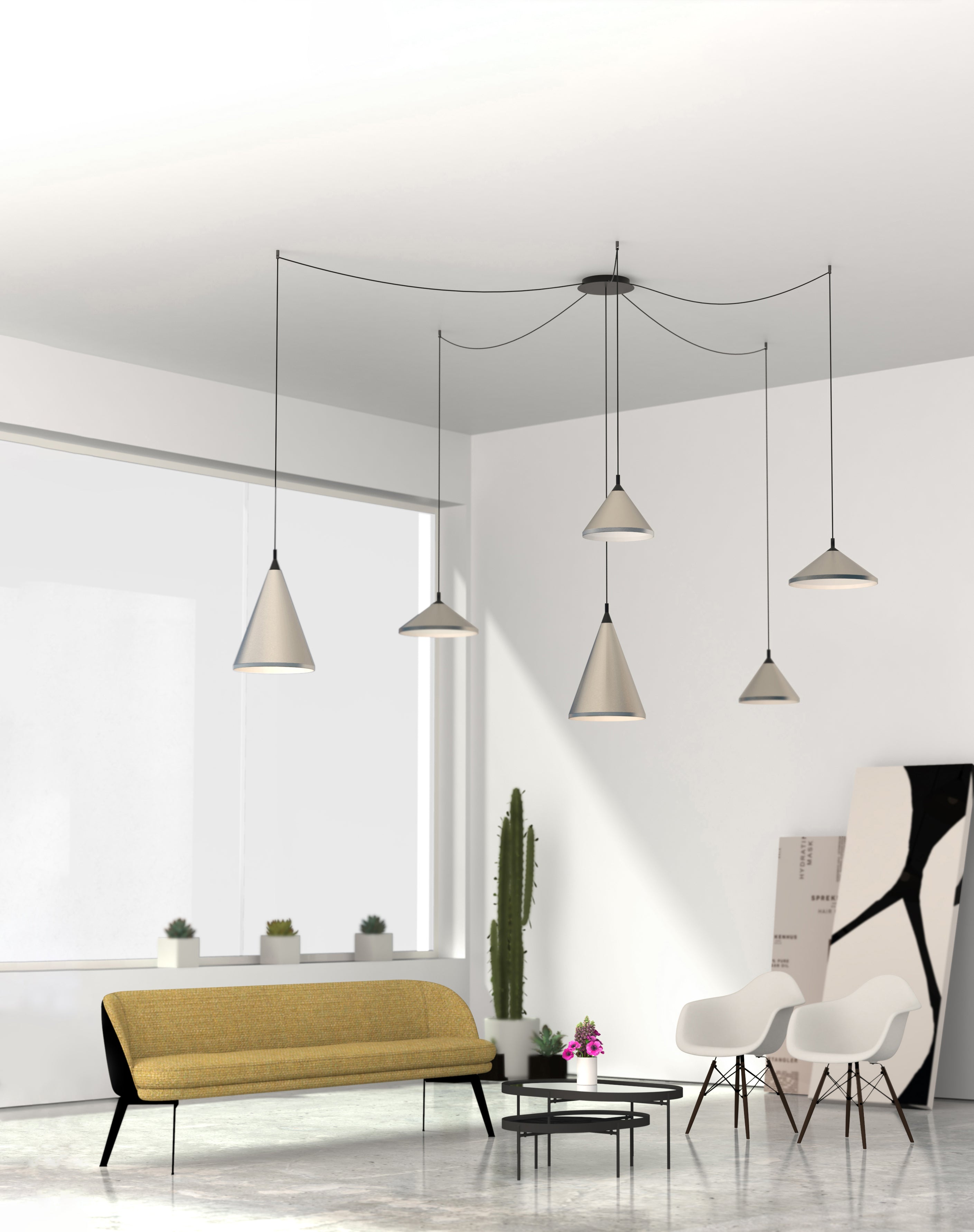 Marquee Black Multi Pendant Canopy System by KUZCO