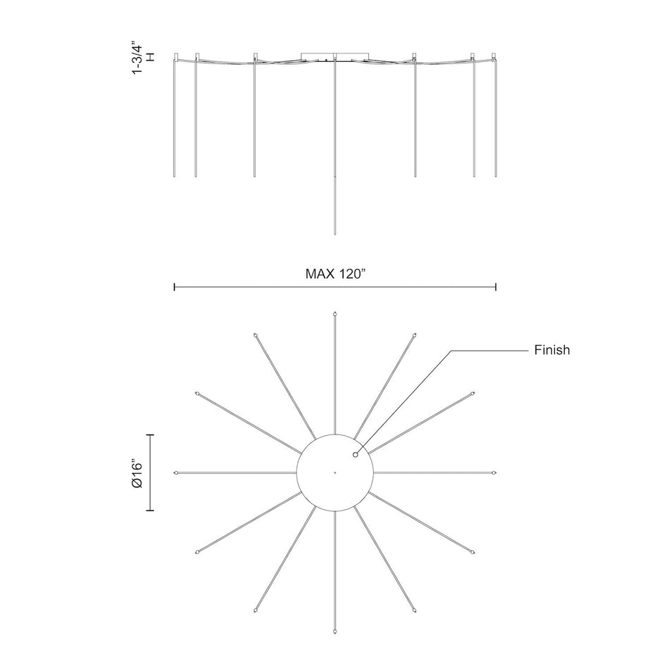 Marquee White Multi Pendant Canopy System by KUZCO