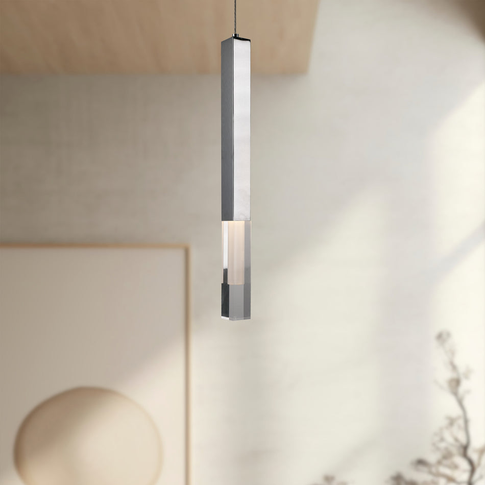 Martelo 5-in Chrome LED Pendant by KUZCO