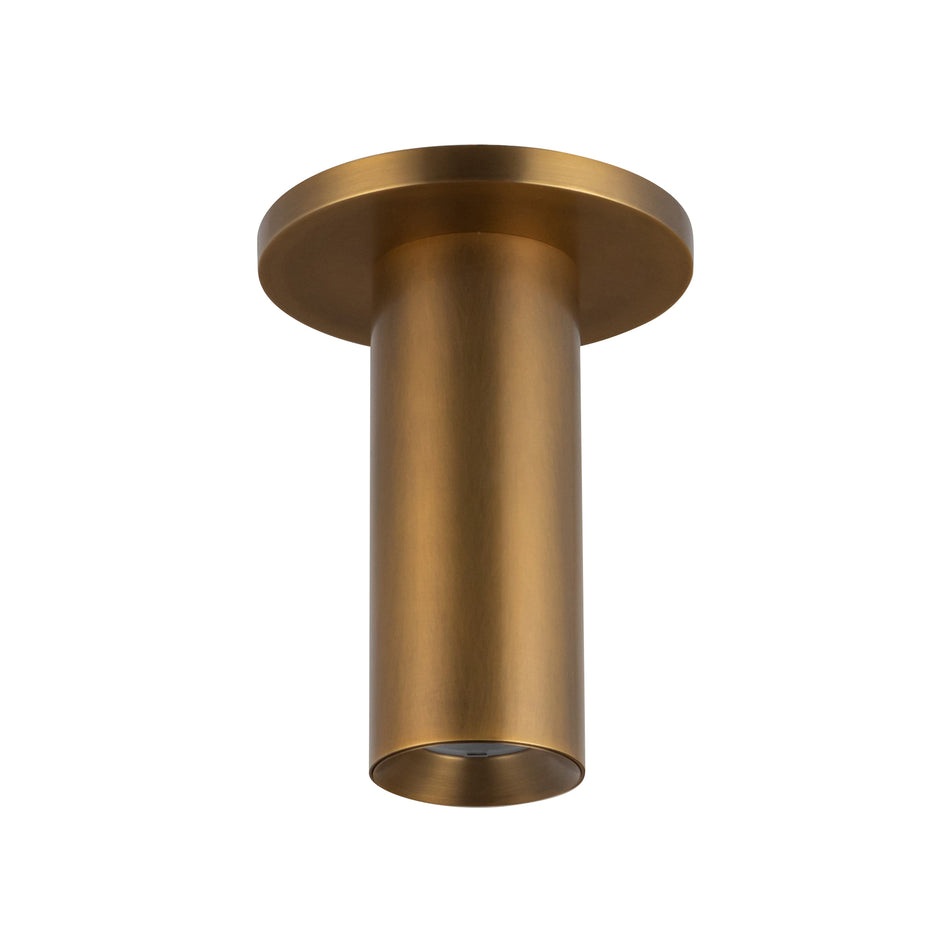 Mason 6-in Vintage Brass LED Semi-Flush by KUZCO