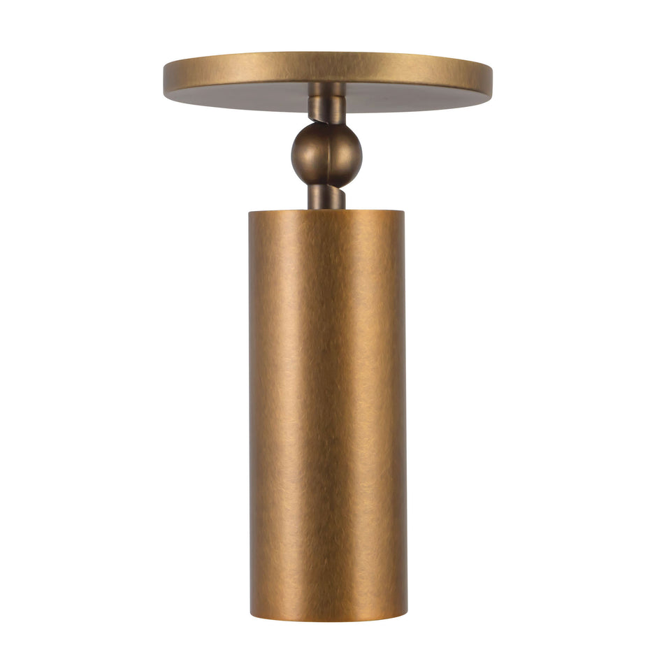 Mason 5-in Brass dimmable LED Semi-Flush Mount