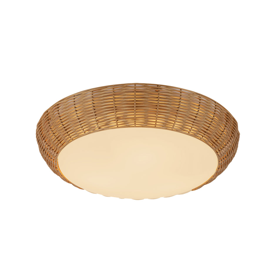 Merida 17-in Rattan Socket Flush Mount by ALORA MOOD