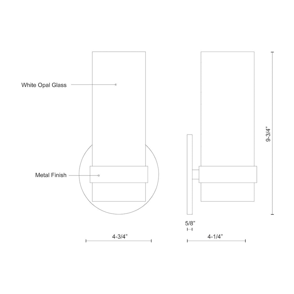 Milano 9-in Brushed Gold LED Wall Sconce by KUZCO