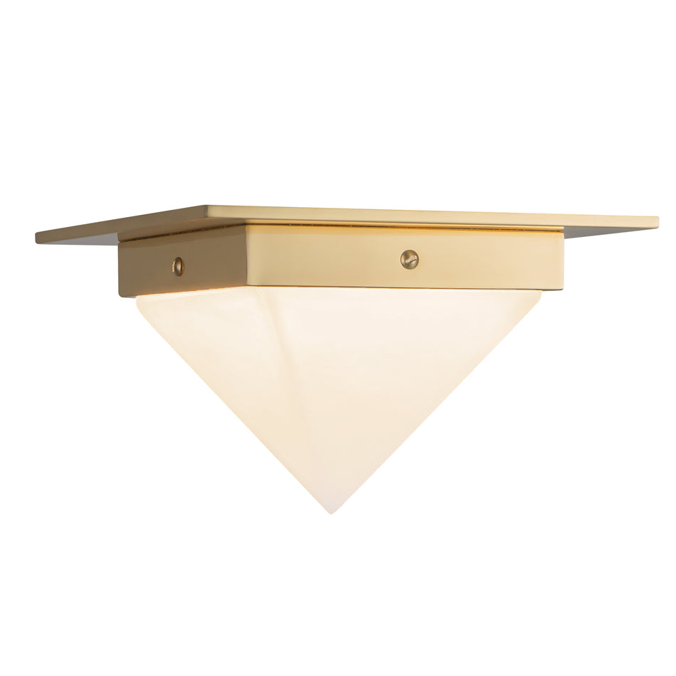 Mineral 8-in Brass Flush Mount
