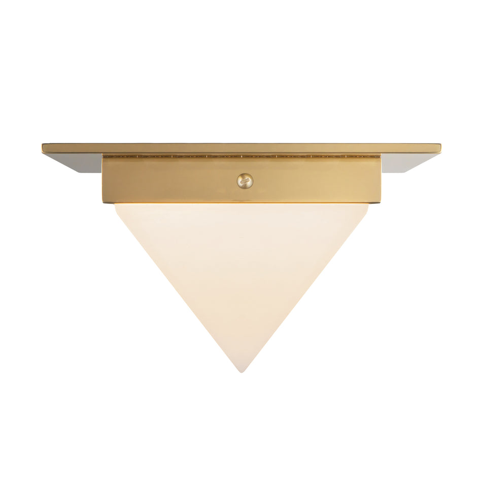 Mineral 8-in Brass Flush Mount