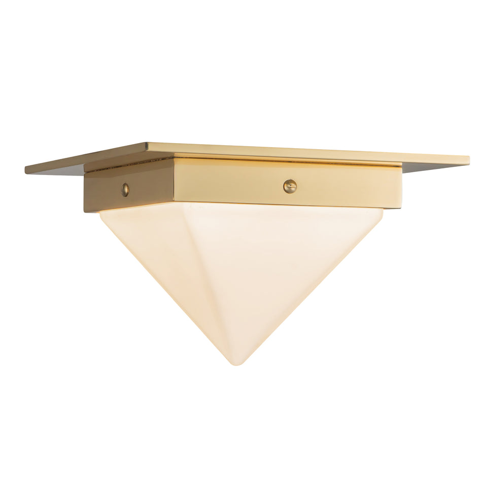 Mineral 8-in Brass Flush Mount
