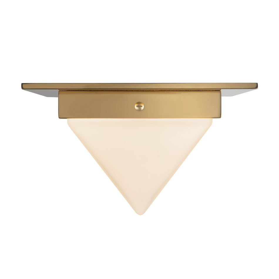 Mineral 8-in Brass Flush Mount