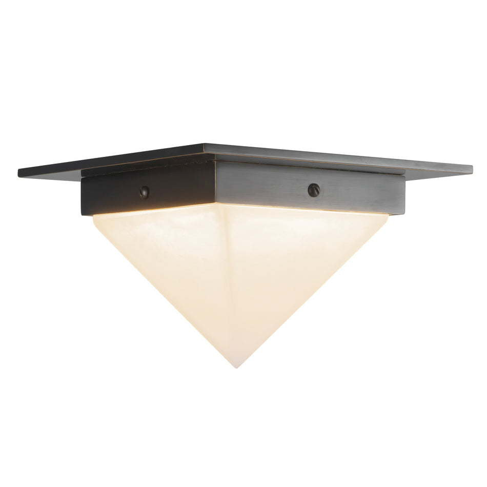 Mineral 8-in Black Flush Mount