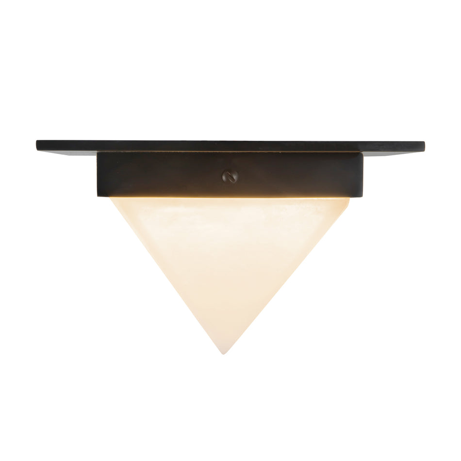 Mineral 8-in Black Flush Mount