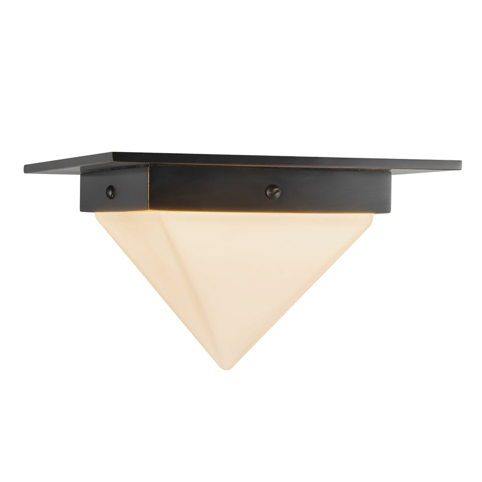 Mineral 8-in Black Flush Mount
