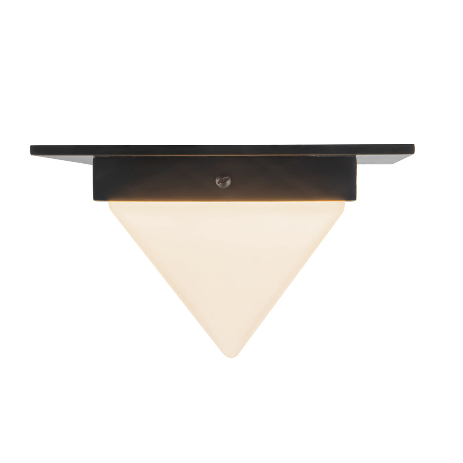 Mineral 8-in Black Flush Mount