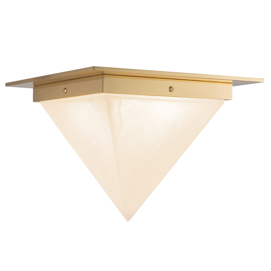 Mineral 11-in Brass Flush Mount