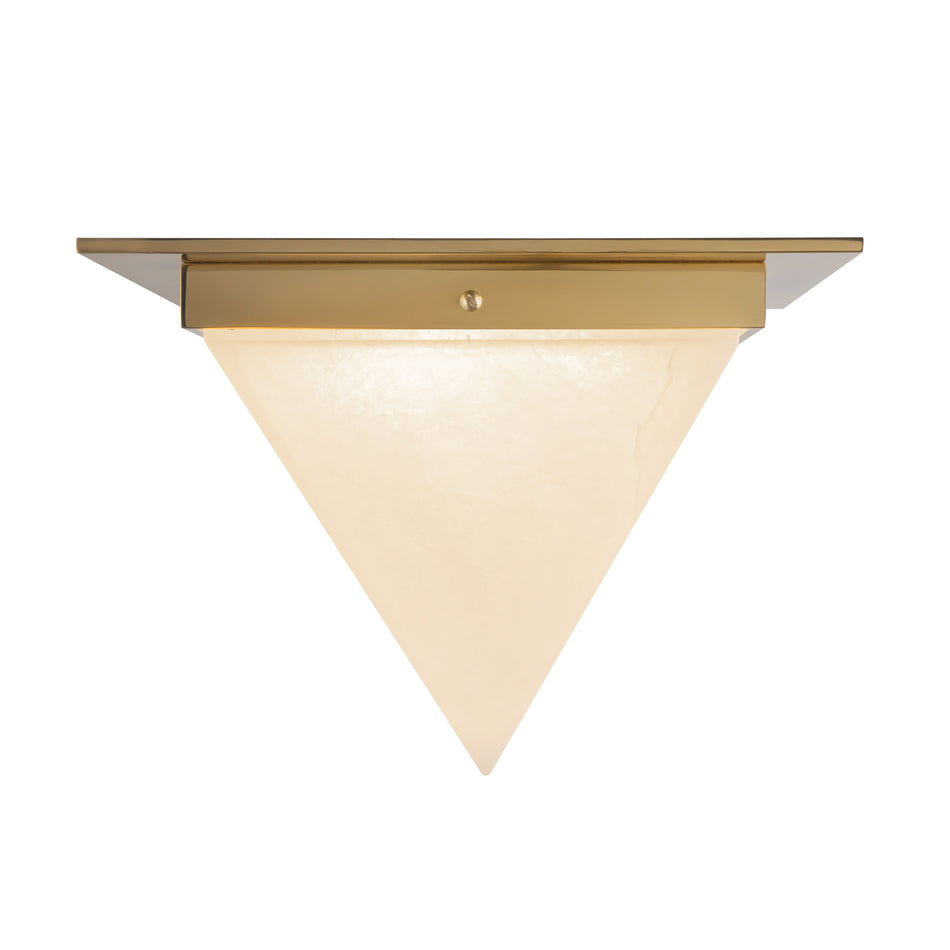 Mineral 11-in Brass Flush Mount