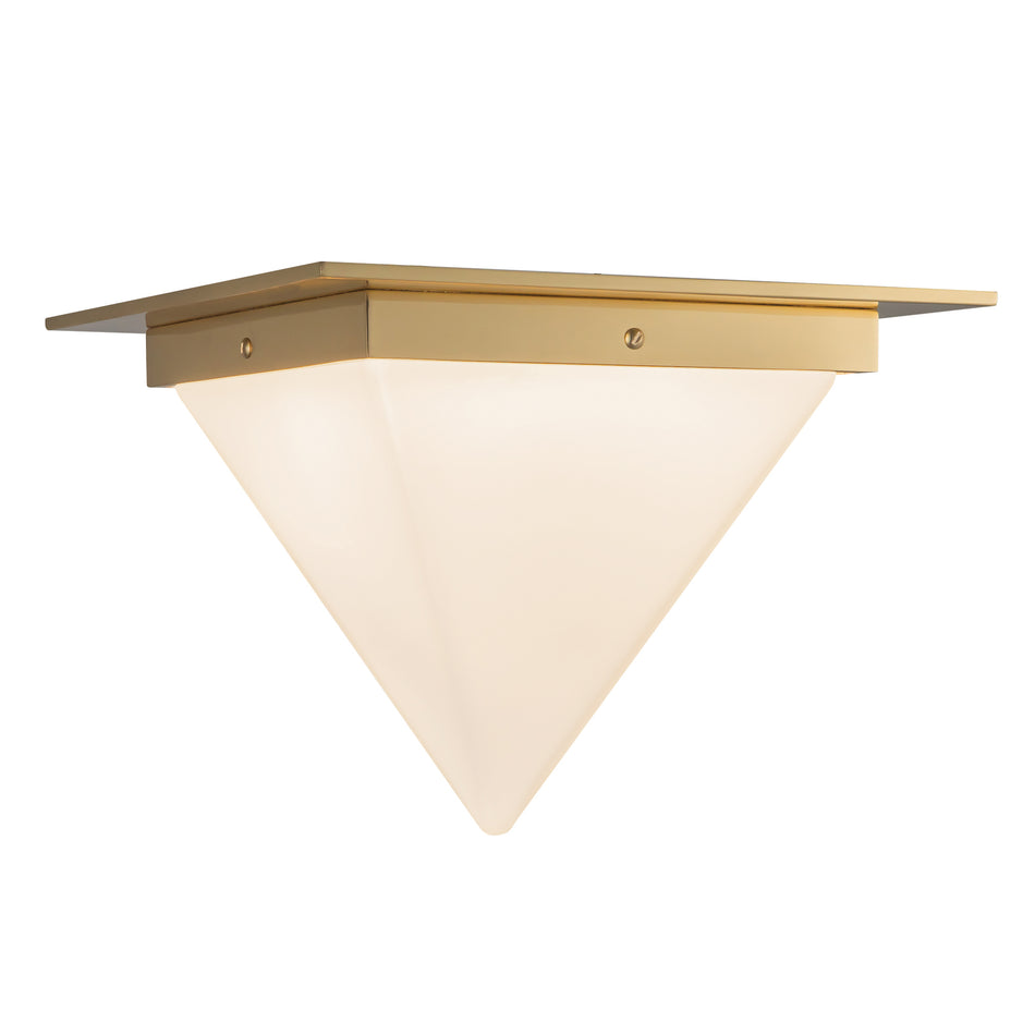 Mineral 11-in Brass Flush Mount