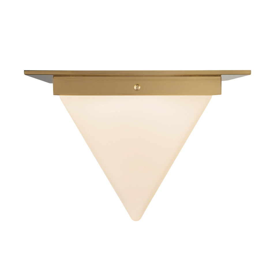 Mineral 11-in Brass Flush Mount