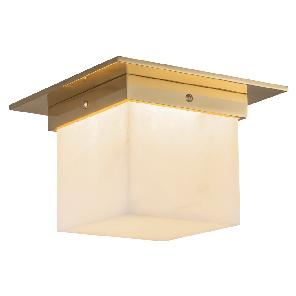 Mineral 8-in Brass Flush Mount