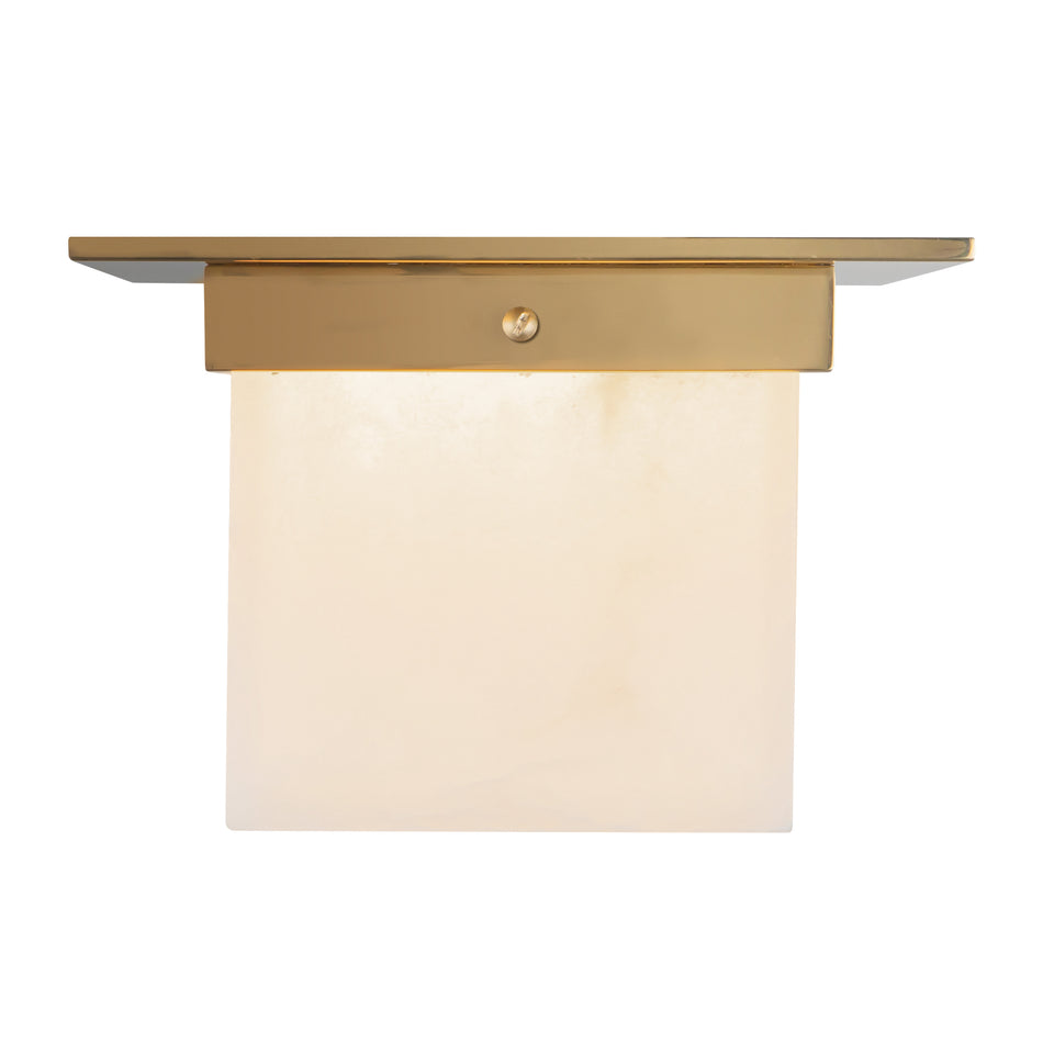 Mineral 8-in Brass Flush Mount