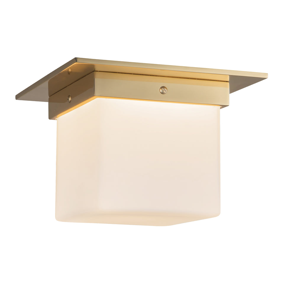Mineral 8-in Brass Flush Mount