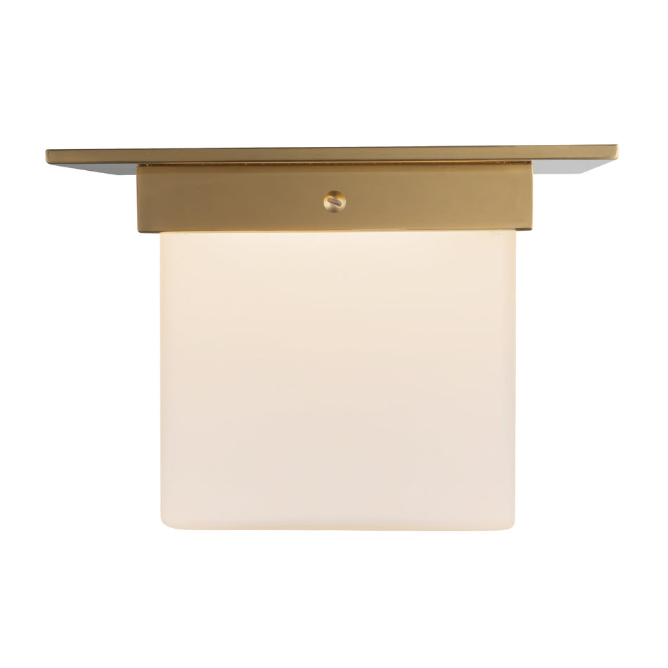 Mineral 8-in Brass Flush Mount