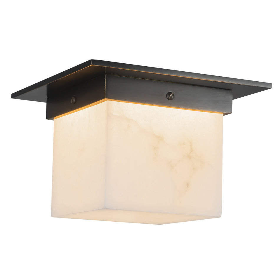 Mineral 8-in Black Flush Mount