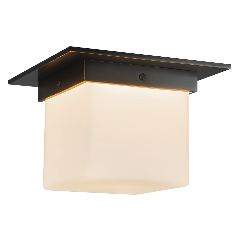 Mineral 8-in Black Flush Mount
