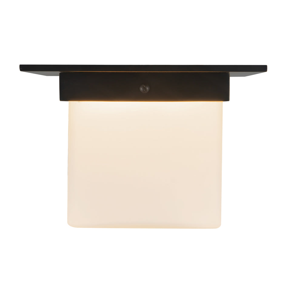 Mineral 8-in Black Flush Mount