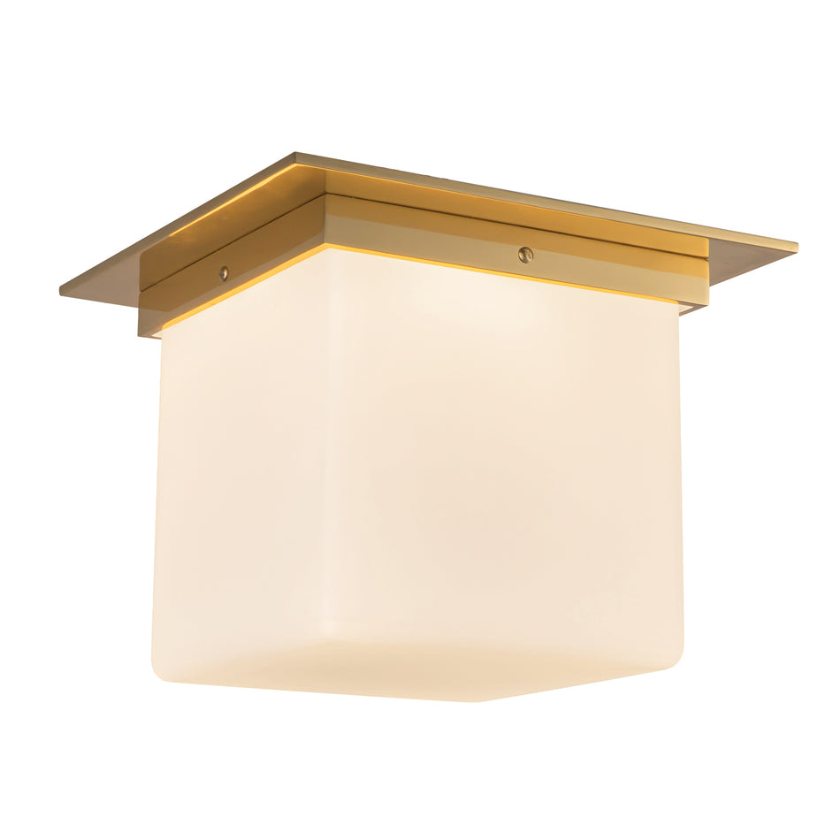 Mineral 11-in Brass Flush Mount