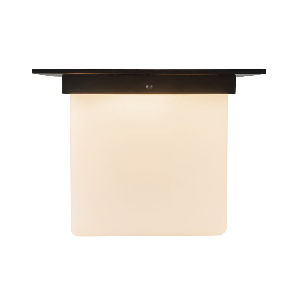 Mineral 11-in Black Flush Mount