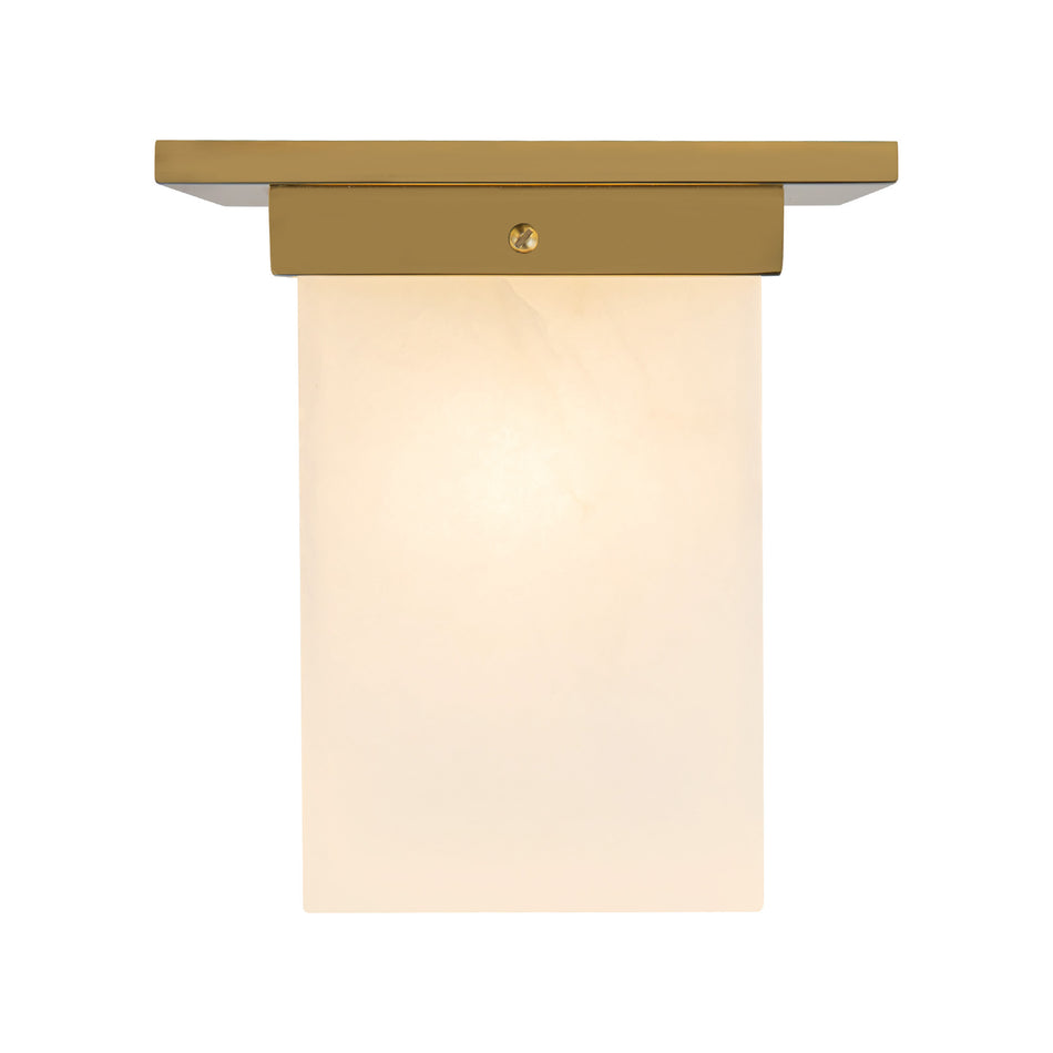 Mineral 8-in Brass Flush Mount