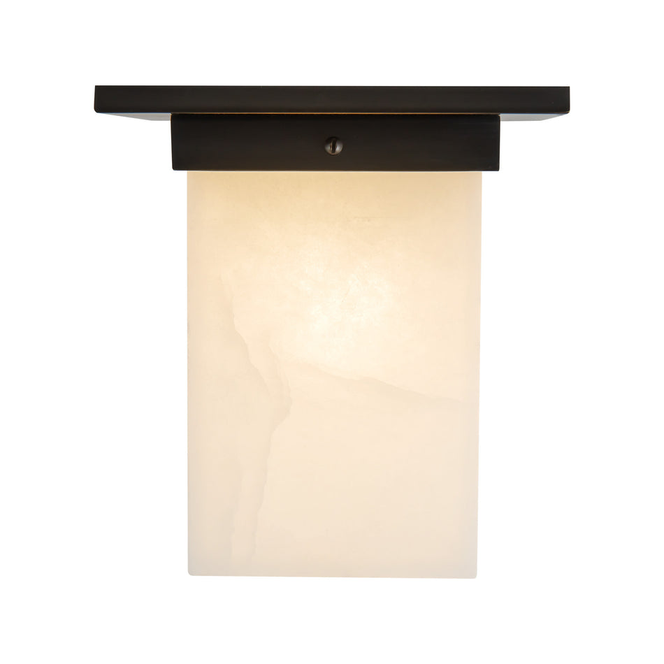Mineral 8-in Black Flush Mount