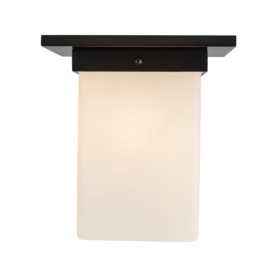 Mineral 8-in Black Flush Mount