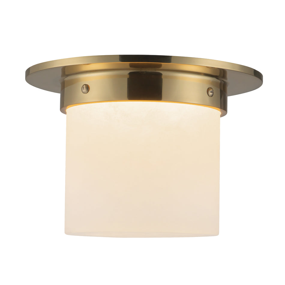 Mineral 8-in Brass Flush Mount