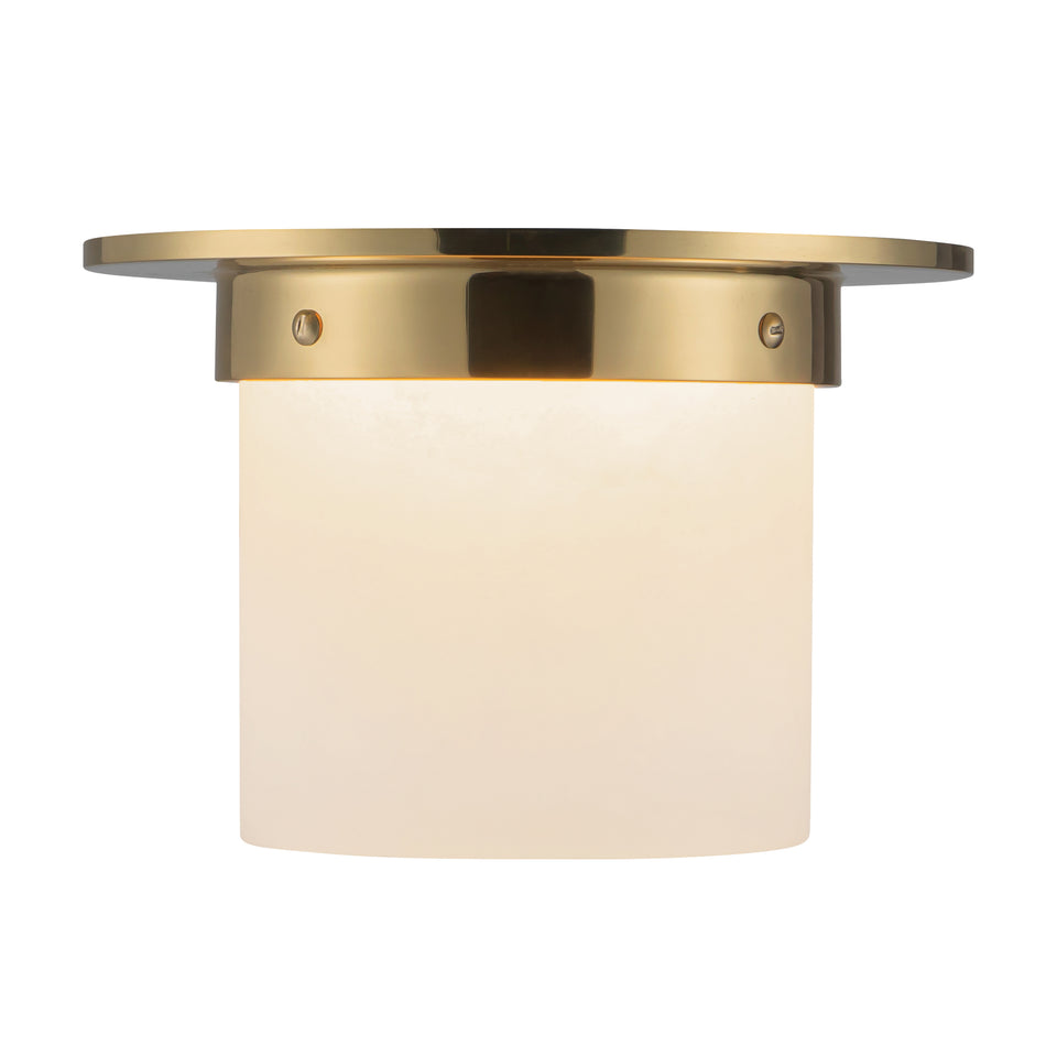 Mineral 8-in Brass Flush Mount