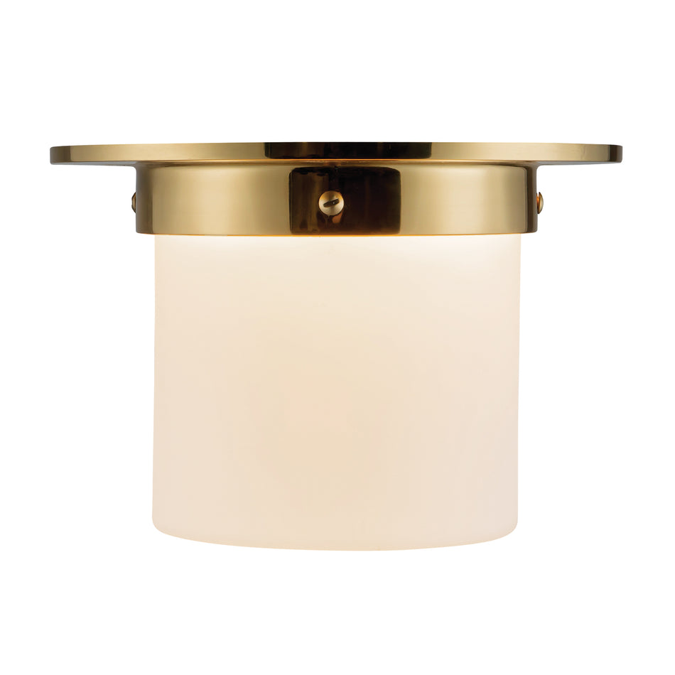 Mineral 8-in Brass Flush Mount