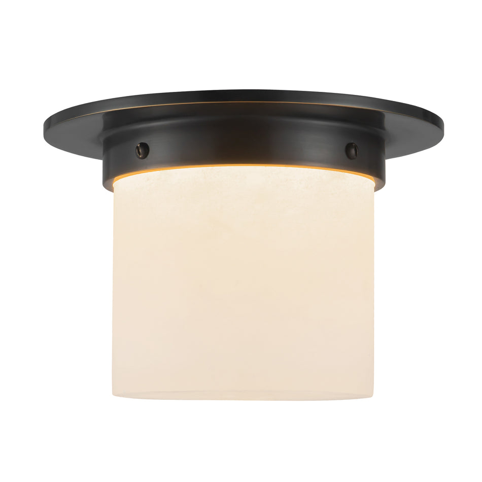 Mineral 8-in Black Flush Mount
