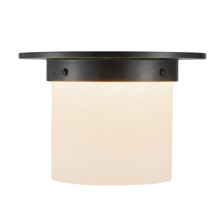 Mineral 8-in Black Flush Mount