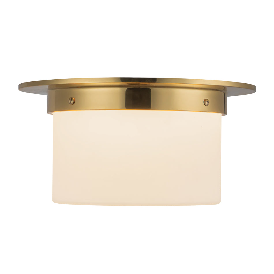 Mineral 11-in Brass Flush Mount