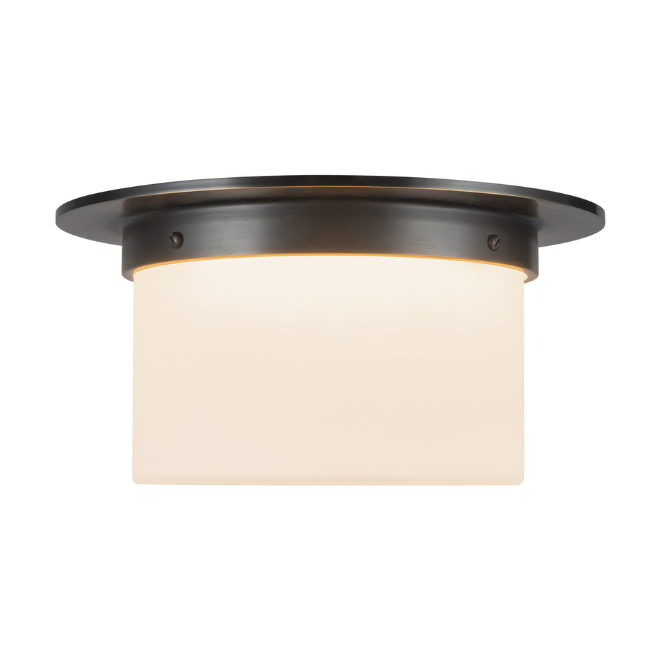 Mineral 11-in Black Flush Mount