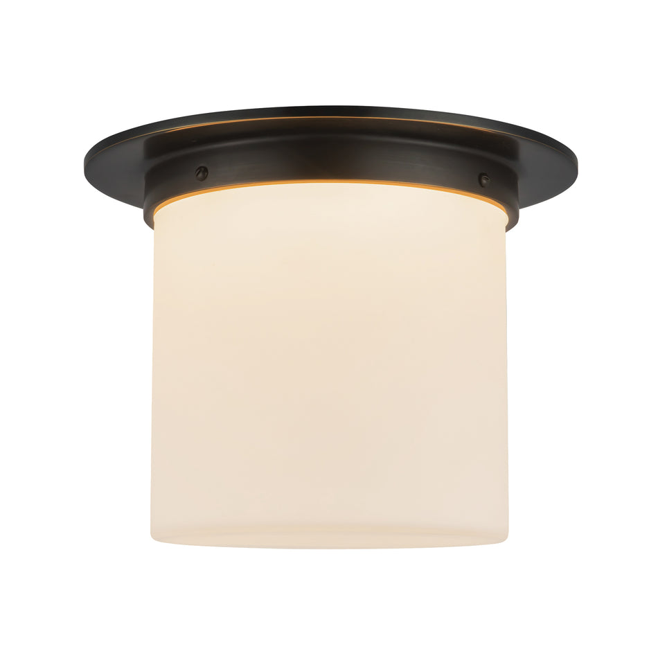 Mineral 11-in Black Flush Mount